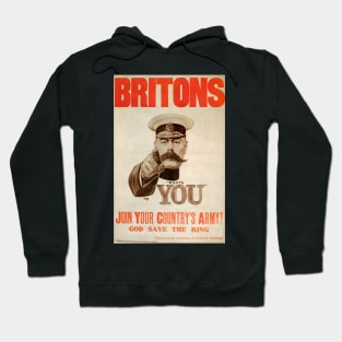 Retro poster - pub - vintage - Britons army - God save the king - Hoodie